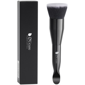 DUcare Foundation Brushes Flat Top Dual-Ended Kabuki Brush for Liquid, Cream and Powder Face Makeup With Handle