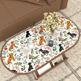 Fvlow Patchwork Dog Floral Wallpaper Peel and Stick 17.4" x 118" Animals Contact Paper Modern Puppy Self Adhesive Covering for Bedroom Cabinet Bathroom Home Decor