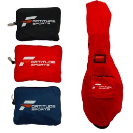 Fortitude Sports Golf Bag Rain Cover | Waterproof Golf Bag Cover Foldable Into Pouch | Portable Golf Bag Rain Hood | Waterproof Bag Cover Golf Accessories Golf Bag Hood (Red)