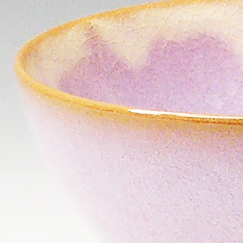 Japanese Ceramics M54875350 Tsubaki Hagi Murasaki Rice Bowl