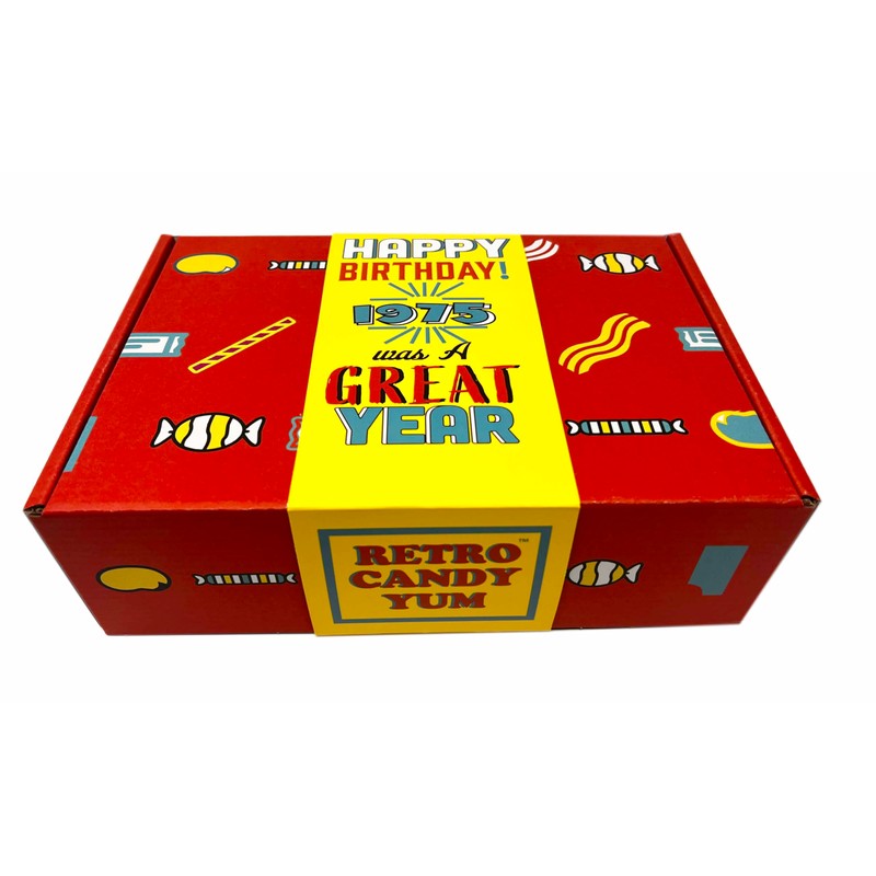 1975 Retro Childhood Candy Gift Box for 50th Birthday 1970s