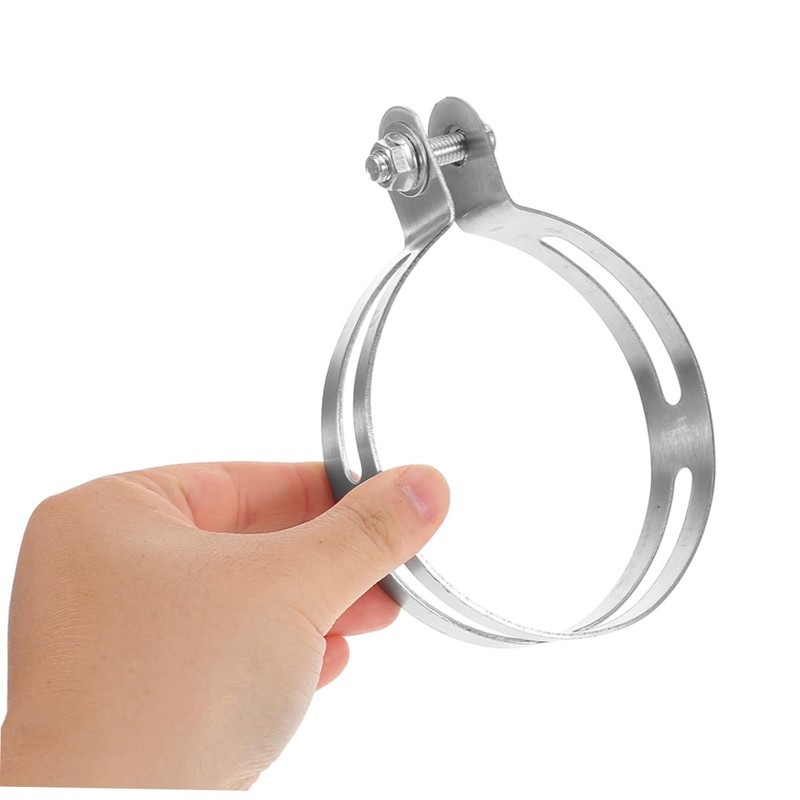 Gatuida Motorcycle Exhaust Clamp Support Stainless Steel Clamp Pipe for
