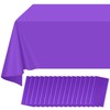 16 Pack Purple Plastic Tablecloth for Rectangle Tables, Premium Decorative