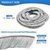 Awclub Brush Weather Stripping, 3/8" Backing x 15/16" Brush x