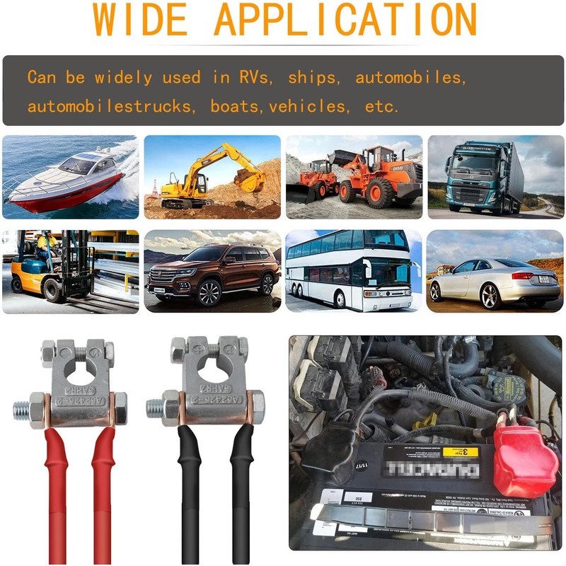 DLronwey Battery Terminal Connectors,Military Spec Positive Negative Heavy Duty Battery