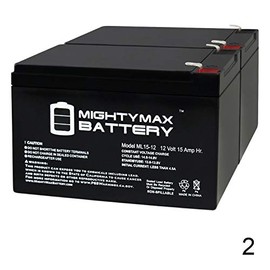 Mighty Max Battery ML15-12 12V 15AH F2 Battery for Peg Perego DJW12-12DMU12-12 w/Warranty - 2 Pack Brand Product