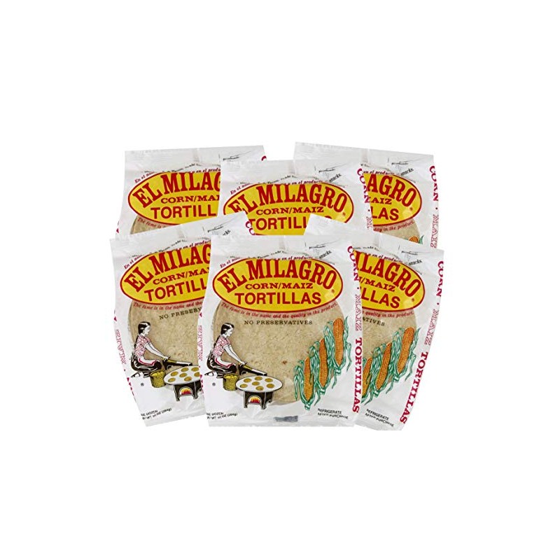 El Milagro Classic Corn Maiz Natural Soft Tortillas for Tacos,