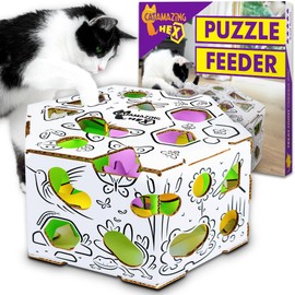 Cat Amazing HEX – Interactive Cat Treat Puzzle Box & Puzzle Feeder – Treat Maze Box for Indoor Cats – Enrichment Food Dispenser Toy!