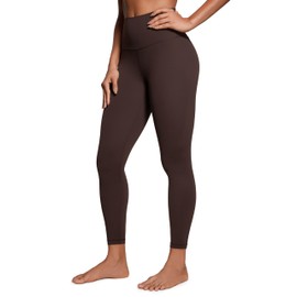 CRZ YOGA Butterluxe High Waisted Lounge Legging 25" - Workout Leggings for Women Buttery Soft Yoga Pants Hot Fudge Brown Small