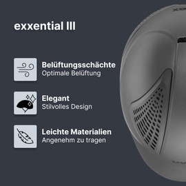 uvex exxential III Lightweight Unisex Riding Helmet - Individual Size Adjustment - Anthracite Mat M-L