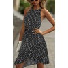 ECOWISH Polka Dot Womens Summer Dress Flowy Cute High Low