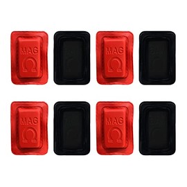 MAG  Kit de 16 imanes de Ferrita  Para Terapia de Biomagnetismo  3500 Gauss  Color Rojo positivo y Negro Negativo  Tamao 22mm x 44mm                  