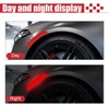 2PCS Car Reflective Trim Side Marker Stickers, Anti-Collision Wheel Eyebrow