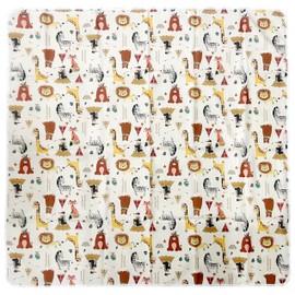 Fitzulam Highchair Splash Mat,Easy Cleaning,Protective Floor Waterproof and Anti Slip for Highchair Weaning (52"X52")(Forest Animal)