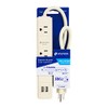 Volteck MUL-340U, Multicontacto 3 entradas, supresor, 300 joules, 2 puertos