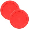 Pyrex 7200-PC 2-Cup Red Food Storage Replacement Lid (2-Pack) -