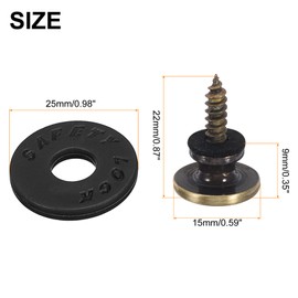 MECCANIXITY Guitar Strap Lock Bass Strap Button Buckle Dual Design Strap Button Metal Strap Retainer System with Black Washers for Guitar Ukulele (Bronze Pack of 2)