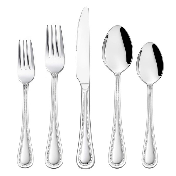 HaWare HaWare Silverware Set, 60-Piece Stainless Steel Flatware Service for