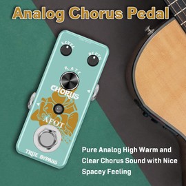 Analog Chorus Pedal, Analog Chorus Effect Classic Warm Chorus for Electric Guitar True Bypass