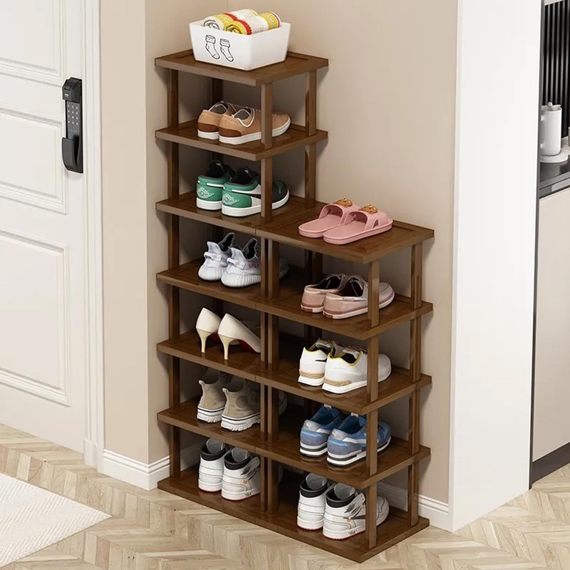Vertical Shoe Rack - Tall Narrow Shoe Rack Organizer for
