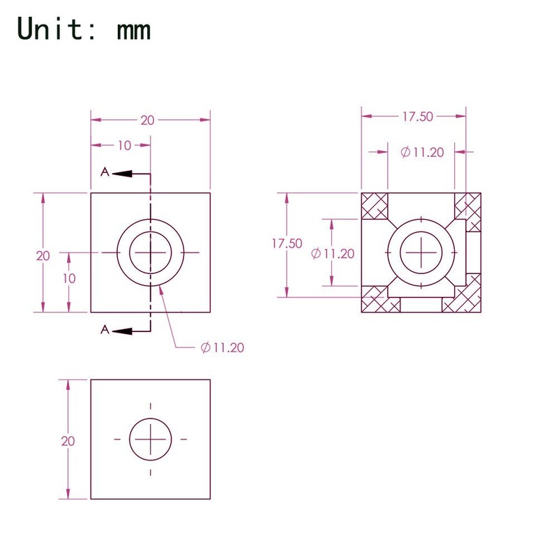 Befenybay 4PCS Black Corner Bracket Cube (20x20x20mm) for 6mm Slot