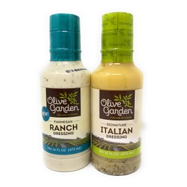 Olive Garden Signature Italian Dressing (16 fl oz) Olive Garden Parmesan Ranch Dressing (16 fl oz)! (2 Pack) Salad Dressing! Delicious Salad Dressing!