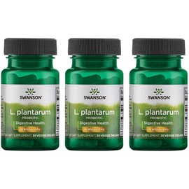 Swanson L. Plantarum - Digestive Supplement Promoting Gastrointestinal Balance & Bowel Regularity - Natural Formula to Help Reduce Bloating - (30 Veggie Capsules) 3 Pack