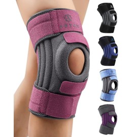 ABYON Knee Brace for Meniscus Tear, ACL, Arthritis, Knee Support with Triple Side Stabilizers and Adjustable 360° Wraparound Strap for Maximum Knee Pain Support and Fast Recovery for Women and Men - Please Check How To Size Video