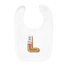 Fabulous Baby Bib Made of Organic Cotton L Lena Leo Lucas Letter Alphabet First Name Christmas Child, White