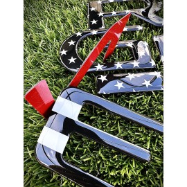 AUTOCARIMAGE RAISED TAILGATE LETTERS for RIDGELINE 2024 2025 BLACK FLAG REFLECTIVE