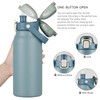 Autsel 1.7L Stainless Steel Water Bottle with Straw Large Metal
