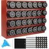 Bamboo Spice Rack Organizer with 28 Spice Jars, 780 Labels,