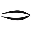 2pcs Headlight Eyebrow Glossy Black Abrasion Resistance Replacement for Infiniti