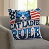CafePress Cat Ladies Rule Square Pillow, Decorative Accent Pillow Woven