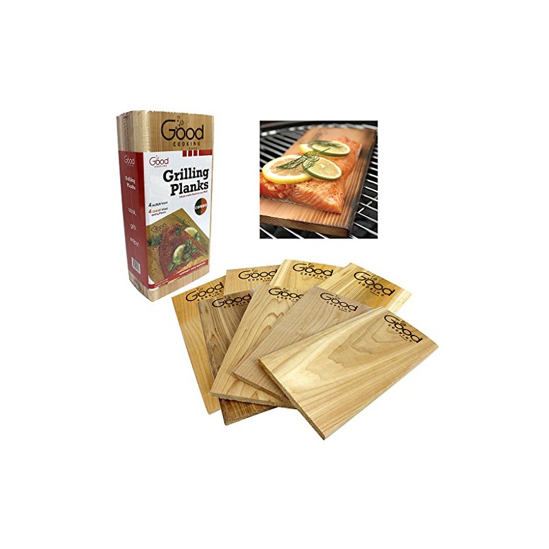 Good Cooking Grilling Planks - 8 Pack Cedar and Alder