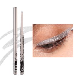 Mefyhtune Silver Cream Eyeliner Pencil Waterproof Retractable Silver Gel Eyeliner Smudge-proof Hypoallergenic (02#)