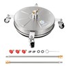 JANZ 16" Pressure Washer Surface Cleaner with 4 Wheels, Stainless