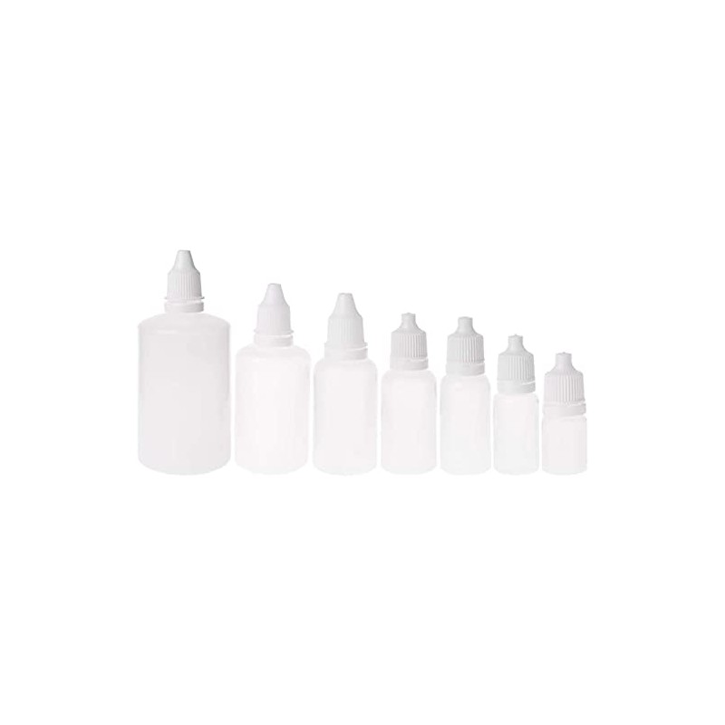 50 Pcs/Set Lab Dropping Bottles,Squeezable Plastic Liquid Dropper Bottles,Empty Eye