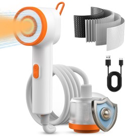 Portable Camping Shower with Filtration, Dual Water& Light Mode, 7.2ft Hose Rechargeable Lightweight Shower, Waterproof Quiet Motor for Camping, Outdoor, Beach, Pet Bath, Car Wash, Garden and Travel