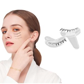 2023 NEW Lower Eyelash Stamping Tool, Eyelash Stamp Tool, 1 Pair Eye Makeup Tool, Reusable Eyelash Printing, DIY Lower Eyelash Extensions for Makeup Beginners Natural Look