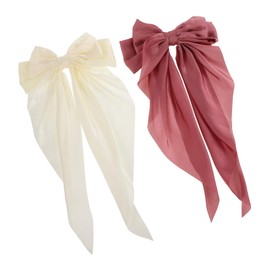 minkissy 2pcs Elegant Bow Hair Clips for Women Soft Durable Hair Bows Quick and Easy Application for Any Occasion