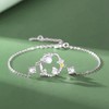Silver Thunder Women's Bracelet, Popular, Hypoallergenic, Moonstone, Silver, Platinum Color,