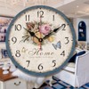 SWHONG Floral Shabby Chic Wall Clock - Retro Wooden Clocks
