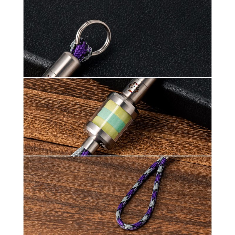 RovyVon Firefly Pro Aurora Borealis Keychain Fluorescent Paracord Beads, Glow