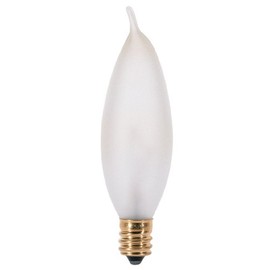 Satco S3278 Candelabra Light Bulb in White finish, 3.63 inches