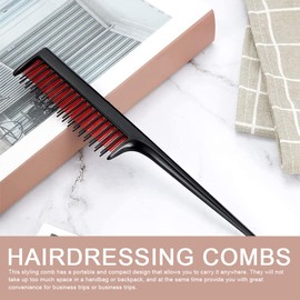 3 Pcs Hairdressing Back Combing Triple Teasing Comb Hairdressing Back Combing Tail Comb Hairdressing Combs for Back Brushing Combing Slicking Hair