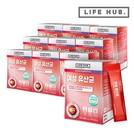 LifeHub 라이프허브 여성 유산균 10세트 (2g x 300포) LifeHub Women's Probiotics 10 Sets (2g x 300 Packets)