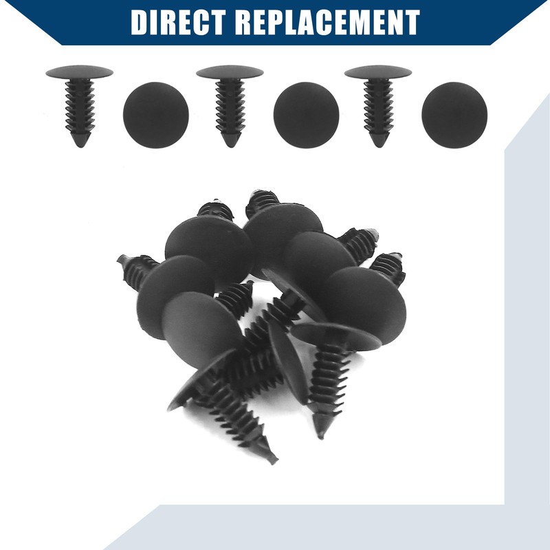 Hihaha 7.5mm Hole Retainer Clips Plastic Drive Rivets Mud Flaps