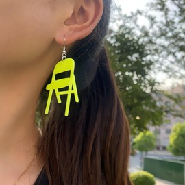 Chair Earrings Acrylic Folding Chair Earrings for Women Funny Creative Earrings for Teen Girls