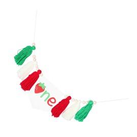 Gatuida Strawberry Theme Birthday High Chair Banner Durable Wall Hanging Decoration for Indoor Outdoor Parties Easy Setup Reusable Birthday Supplies Vibrant Colors for Memorable